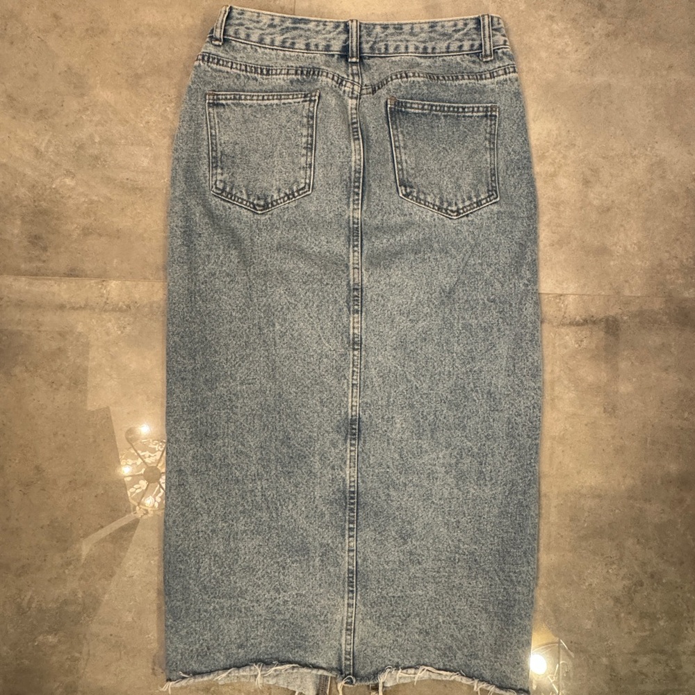High Waist Asymmetrical Denim Skirt | M - Picture 6 of 7